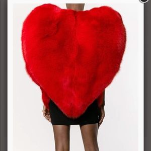Red Heart Shape Fur